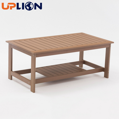 Uplion Patio Furniture Table Plastic Wood Bistro Table Outdoor Coffee Table