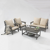 Uplion Outdoor Furniture Waterproof Garden Table Chair Set Patio Plastic Wood Sofa Set